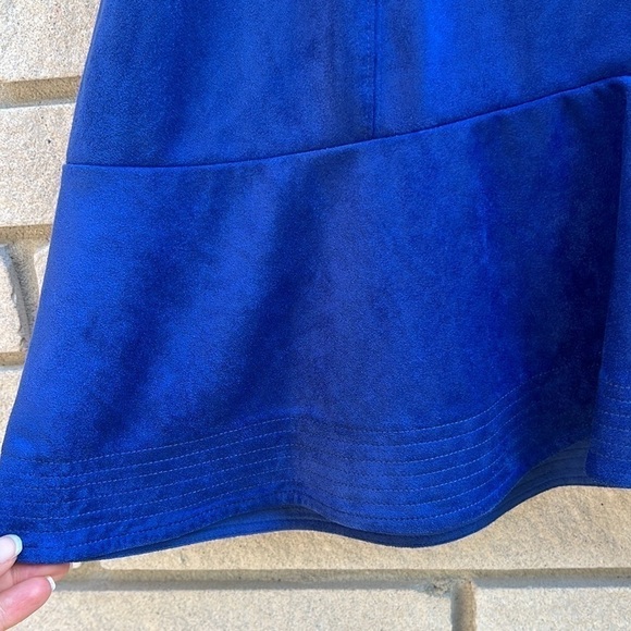 H by Halston Classic Faux Suede Peplum Skirt Sz L - Picture 6 of 12